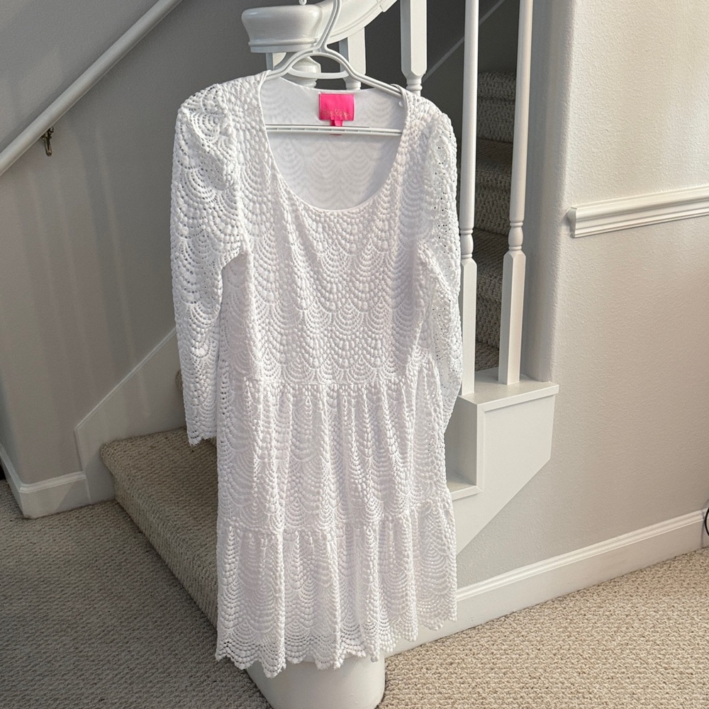 Lilly Pulitzer White Lace Wedding Dress